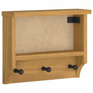 vidaXL Veggmontert knaggrekke SANDNES 45x12x35 cm heltre furu