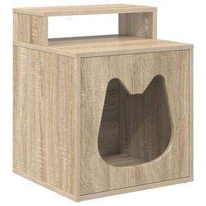 vidaXL Katt Hus Sonoma 42,5 x 40 x 53,5 cm Konstruert tre