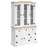 vidaXL Highboard Corona hvit 112x43x191,5 cm heltre meksikansk furu