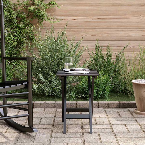 vidaXL Sammenleggbart sidebord svart heltre poppeltre