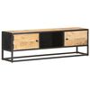 vidaXL TV-benk med utsk&aring;ret d&oslash;r 130x30x40 cm grovt mangotre