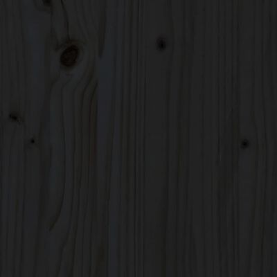 vidaXL Sengegavl svart 78,5x4x100 cm heltre furu