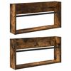 vidaXL Magasinreol 2 stk. R&oslash;kt eik 60 x 12 x 30 cm Konstruert tre