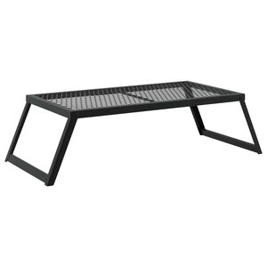 vidaXL Sammenleggbar Campinggrill Svart 58 x 31 x 2 cm Legert st&aring;l