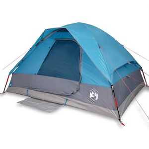 vidaXL Kuppeltelt for camping 4 personer bl&aring; vanntett