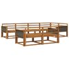 vidaXL Utend&oslash;rs sofa-sett 7 pcs Naturlig Solid akasietre