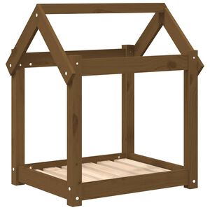 vidaXL Hundeseng honningbrun 61x50x70 cm heltre furu