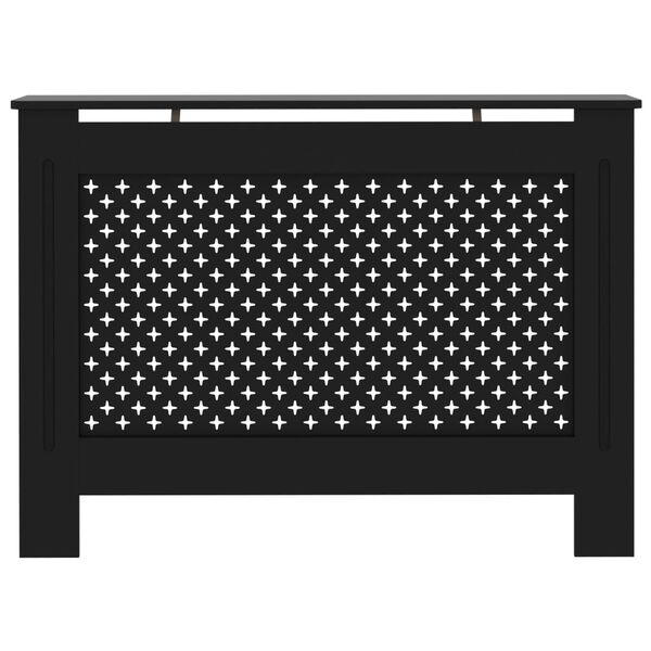 vidaXL Radiatordeksel svart 112x19x81,5 cm MDF