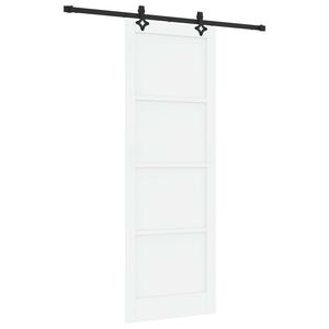 vidaXL Skyved&oslash;r Hvit og svart 83 x 232 cm Heltre furu