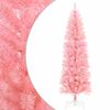 vidaXL Kunstig Slankt Jule Tre 180 cm PVC og st&aring;l Rosa