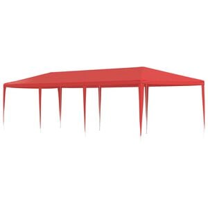 vidaXL Partytelt R&oslash;d 900 x 300 x 255 cm PE og st&aring;l