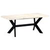 vidaXL Spisebord hvit 180x90x75 cm heltre mango