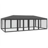 vidaXL Festtelt med 12 sidevegger av netting antrasitt 8x4 m HDPE