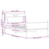 vidaXL Sengeramme uten madrass brun eik 100x200 cm konstruert tre