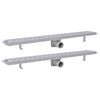 vidaXL Line&aelig;rt dusjavl&oslash;p 2 stk linje 830x140 mm rustfritt st&aring;l