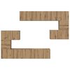 vidaXL TV-benksett Veggmontert 8 pcs Artisan Eik Konstruert tre