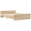 vidaXL Sengeramme med hode- og fotgavl sonoma eik 140x190 cm