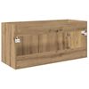 vidaXL Vaskeskap med lagring med d&oslash;r Artisan Eik Konstruert tre
