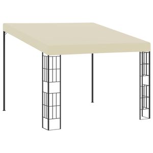vidaXL Veggmontert paviljong 3x3 m kremhvit stoff