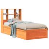 vidaXL Sengeramme uten madrass voksbrun 75x190 cm heltre furu
