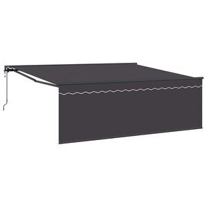 vidaXL Uttrekkbar markise Antrasitt 400 &times; 300 cm
