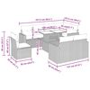 vidaXL Hagesofaer med puter 9 deler gr&aring; polyrotting akasie