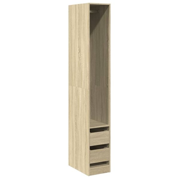 vidaXL Garderobe sonoma eik 30x50x200 cm konstruert tre