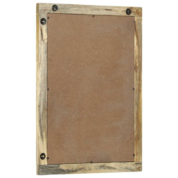 vidaXL Baderomsspeil Brun 70 x 50 x 2,5 cm Glass og solid mango tre