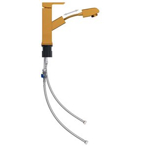 vidaXL Badekran med uttrekkbar funksjon gull 157x172 mm