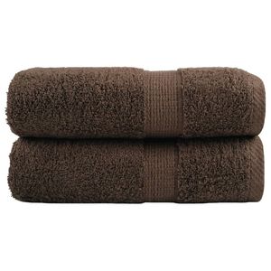 vidaXL Premium vaskeh&aring;ndkl&aelig;r SOLUND 2 stk brune 30x30 cm 600 g/m&sup2;