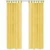 vidaXL Voilegardiner 2 stk 140x175 cm gul
