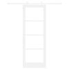 vidaXL Skyvedør Hvit 78 x 211 cm Massivt furutre og glass