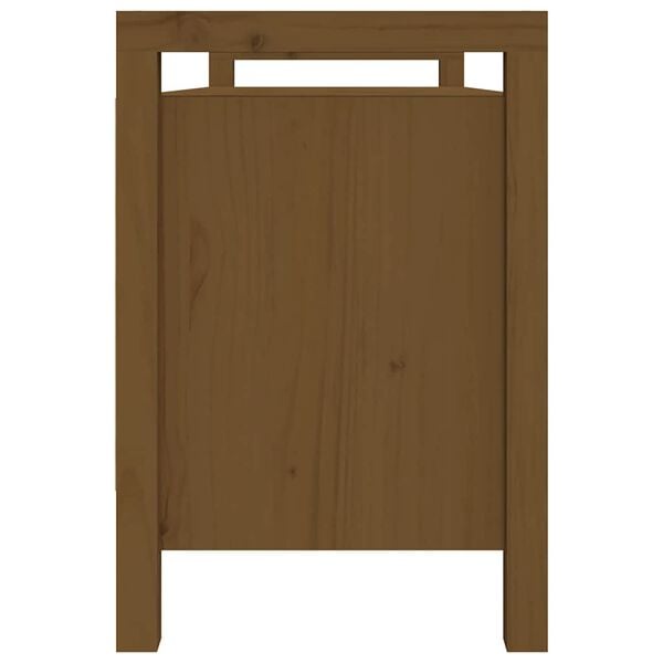 vidaXL Gangbenk honningbrun 110x40x60 cm heltre furu