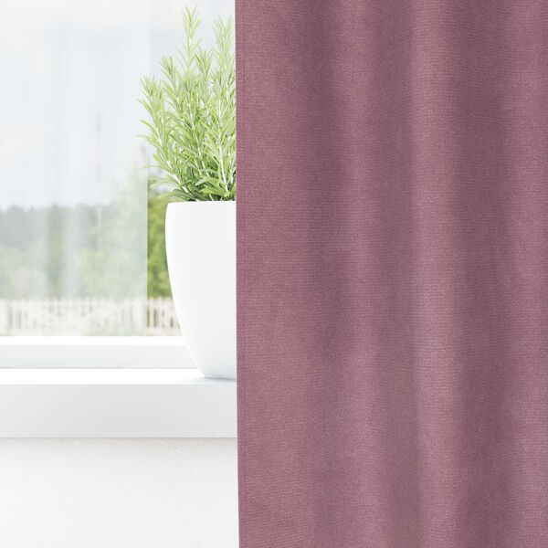 vidaXL Blendingsgardiner 2 pcs M&oslash;rk rosa 140 x 245 cm Fl&oslash;yel