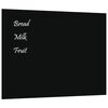 vidaXL Veggmontert magnettavle svart 80x60 cm herdet glass