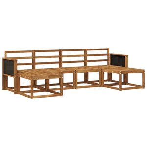 vidaXL Utend&oslash;rs sofa-sett 6 pcs Naturlig Solid akasietre