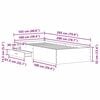vidaXL Sengeramme med skuffer Gammelt tre 100 x 200 cm Konstruert tre