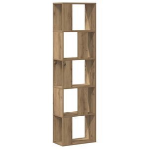 vidaXL Bokhylle 5 etasjer artisan eik 45x23,5x162,5 cm konstruert tre