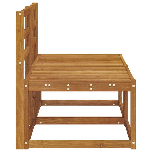 vidaXL 2 Stk Ute Midt Sofa Solid akasietre Naturlig 118 x 63 x 73 cm