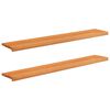 vidaXL Vinduplanker 2 stk. Lys Brun 160 x 30 x 2 cm Massiv b&oslash;ketre