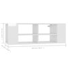vidaXL Vegghengt TV-benk h&oslash;yglans hvit 102x35x35 cm konstruert tre