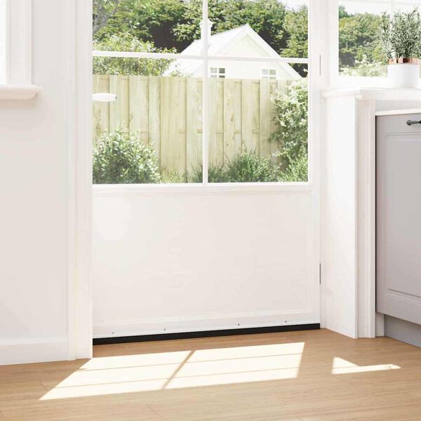 vidaXL Skru-på dørbørste tetninger 2 pcs Hvit 100 cm