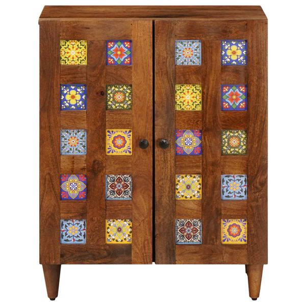 vidaXL Serviesskap Valn&oslash;tt 60 x 33,5 x 75 cm Massiv mango tre