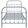 vidaXL Sengeramme grå metall 90x200 cm