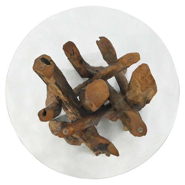 vidaXL Salongbord heltre teak drivved 60 cm