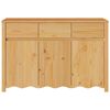 vidaXL Serviesskap Drammen Eik 114 x 43 x 75.5 cm Massivt furutre