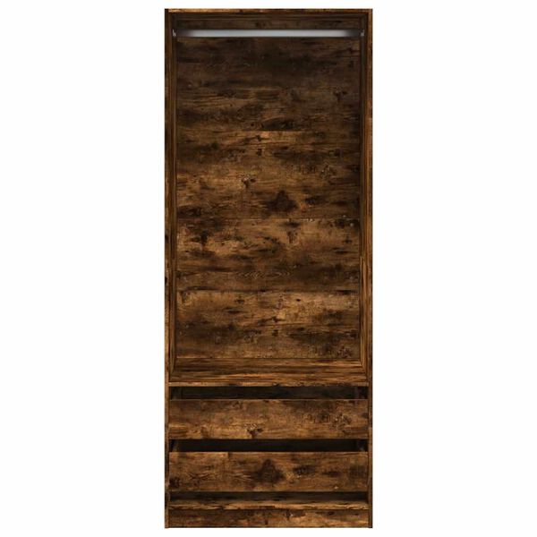 vidaXL Garderobe r&oslash;kt eik 80x50x200 cm konstruert tre