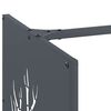 vidaXL Vedstativ antrasitt 40x40x40 cm kaldvalset st&aring;l