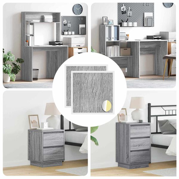 vidaXL Klebende skrue deksel 2 pcs Gr&aring; Sonoma &Oslash; 20 x 0,5 mm