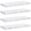 vidaXL Vegghylle 4 pcs Hvit marmor 50 x 23 x 4 cm Konstruert tre